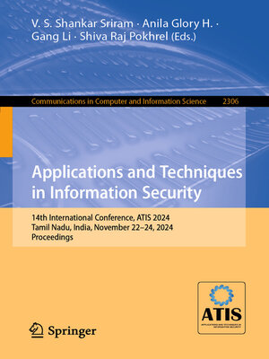 cover image of Applications and Techniques in Information Security